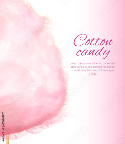 Cotton Candy Banner with Sweet Floss Spun Sugar
