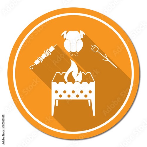 Brazier zephyr, kebab and chicken icon