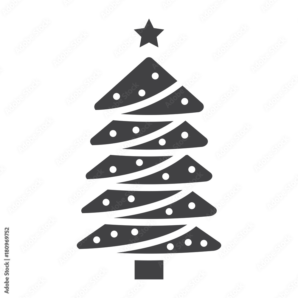 Christmas tree glyph icon, New year and Christmas, xmas sign vector graphics, a solid pattern on a white background, eps 10. Christmas tree glyph icon, New year and Christmas, xmas sign vector graphics, a solid pattern on a white background, eps 10.