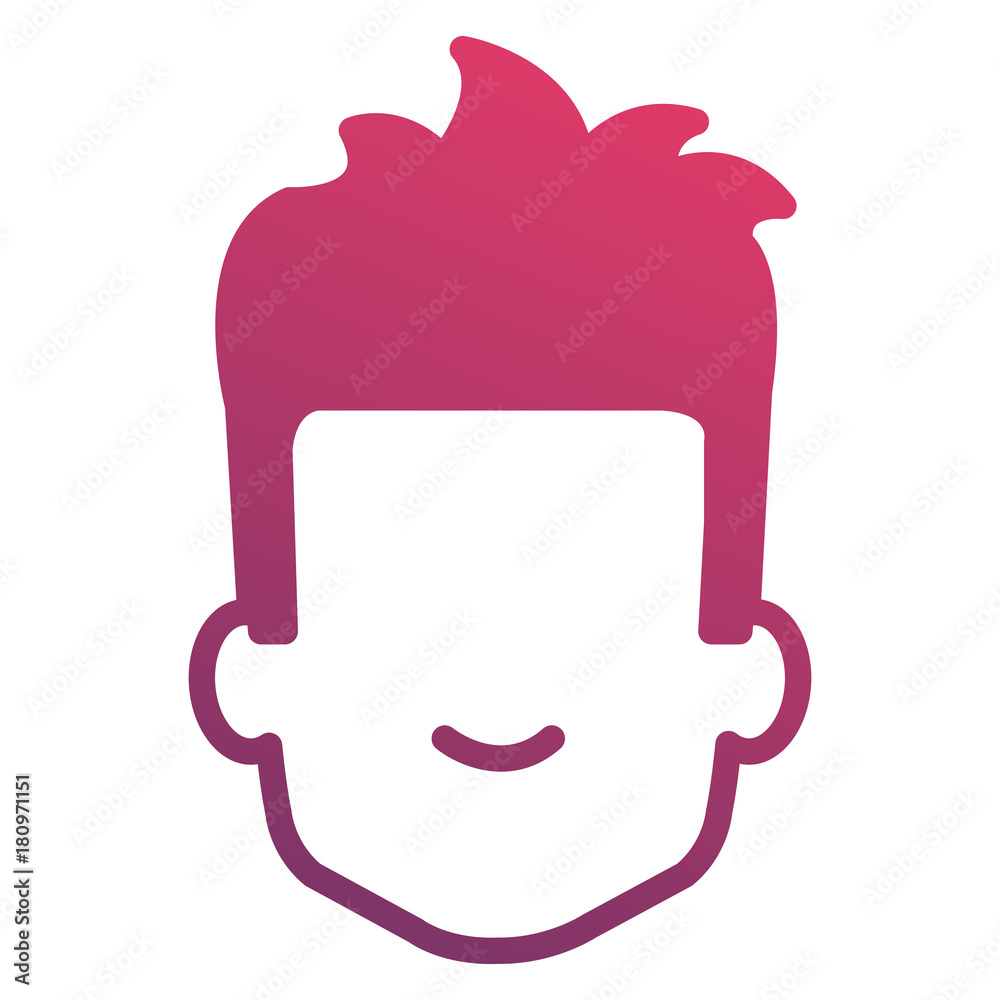 young man head avatar character young man head avatar character