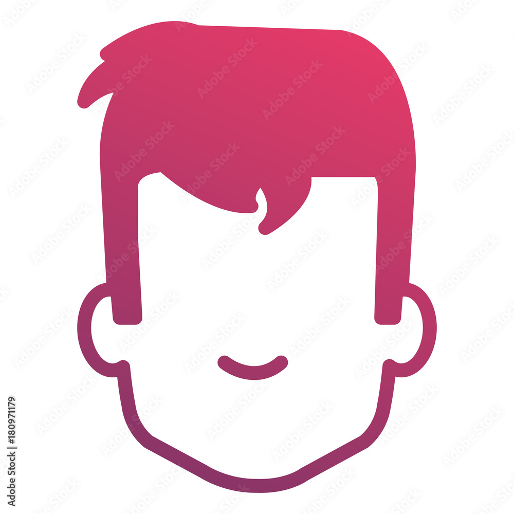 young man head avatar character young man head avatar character