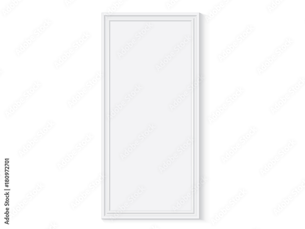 white wooden or plastic frame is easy to change colors mock up vector template white wooden or plastic frame is easy to change colors mock up vector template