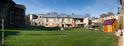 Half-ruined Sieniawski Castle 1534 year in Berezhany photo