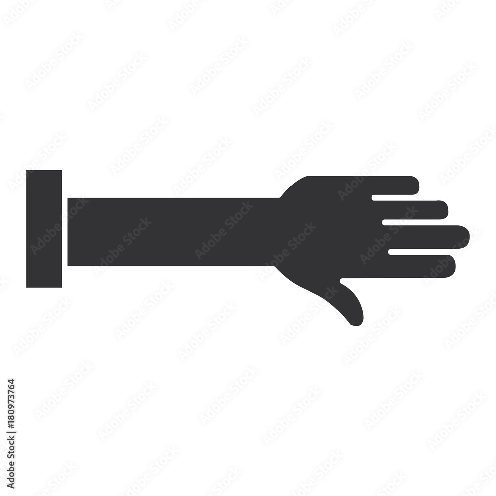 hand stop isolated icon