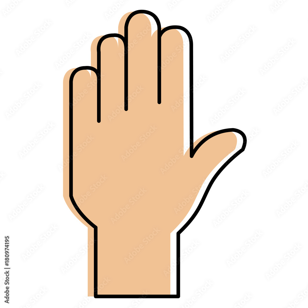 hand stop isolated icon hand stop isolated icon