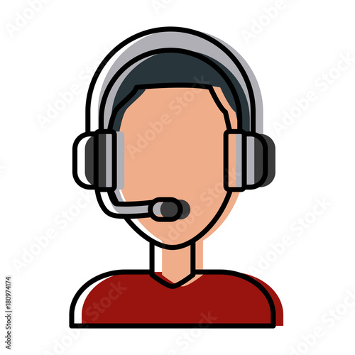 Call center man avatar