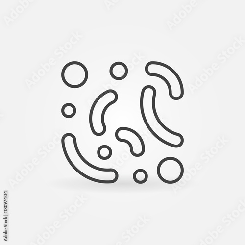 Bacteria virus concept line icon or sign
