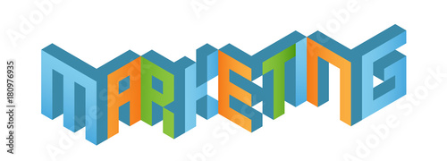 MARKETING Vector Isometric Icon