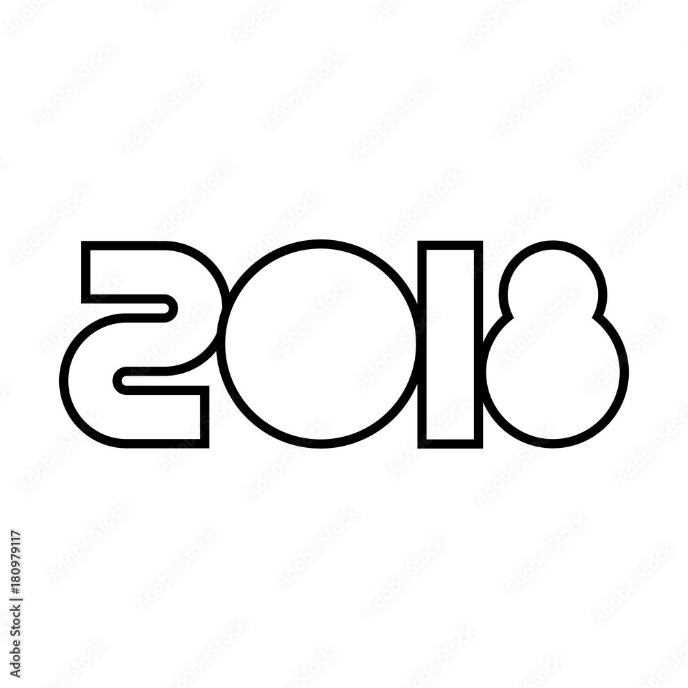 happy new year 2018 text design image vector illustration happy new year 2018 text design image vector illustration