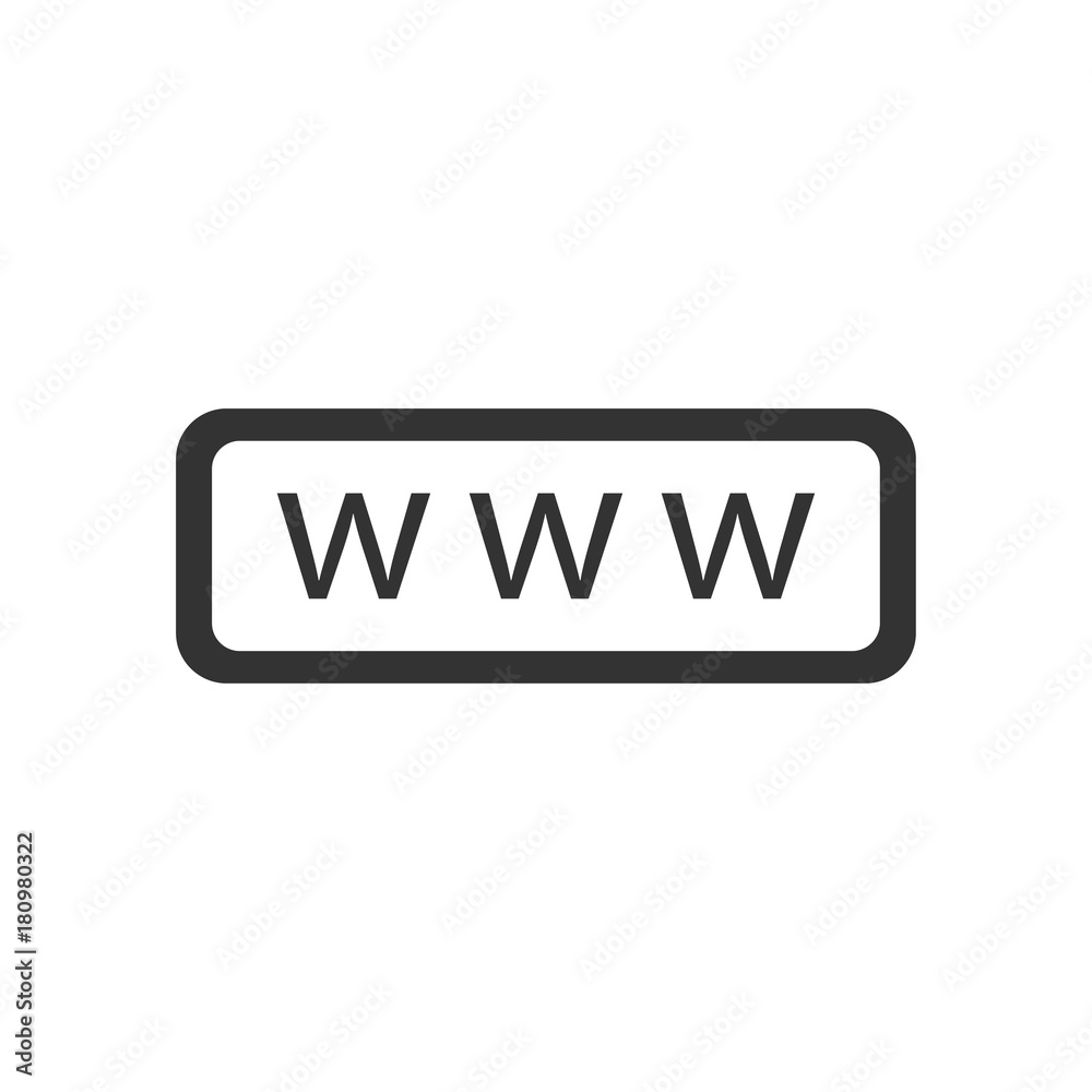 Www icon. Web site icon. Vector