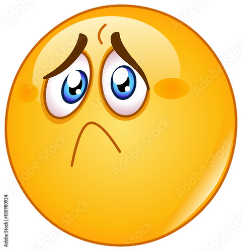 Hurt and sad emoticon