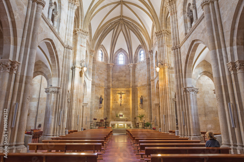 SALAMANCA  SPAIN  APRIL - 18  2016  The neo gothic church San Juan de Sahagun.