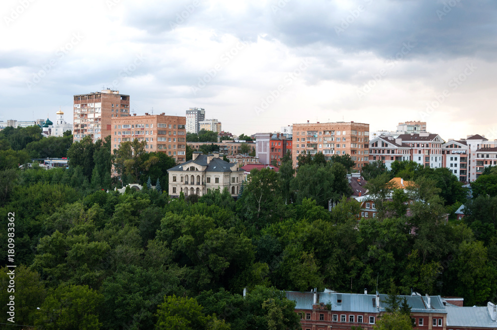 Obraz premium View of the center of Nizhny Novgorod from Kremlin. Nizhny Novgorod. Russia