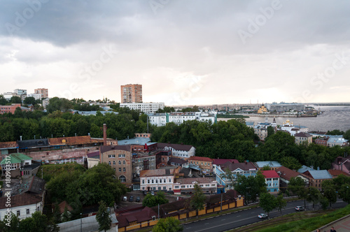 View of the center of Nizhny Novgorod from Kremlin. Nizhny Novgorod. Russia