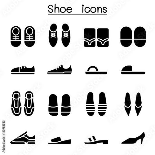 Shoes icon set
