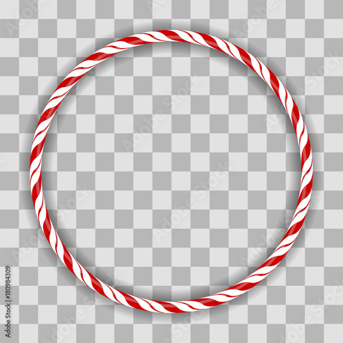 Sweet Striped Candy Circle Frame