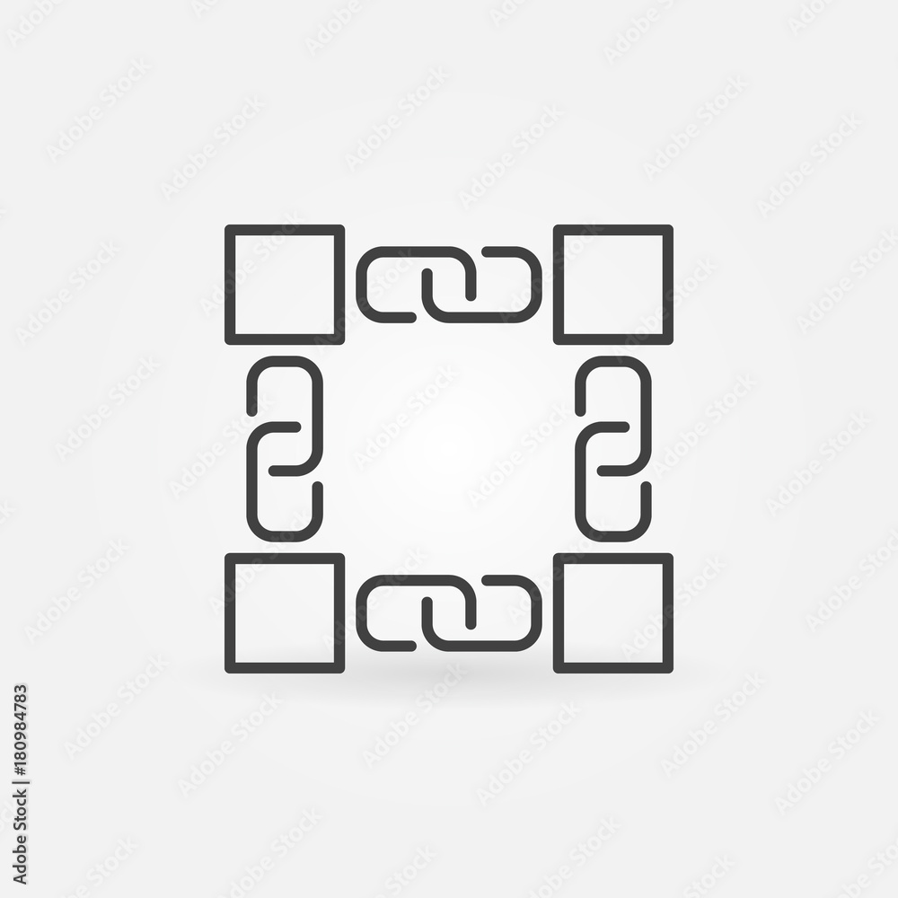 Blockchain vector concept icon or design element Blockchain vector concept icon or design element