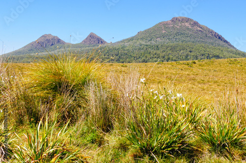 Three peaks in the King William Range - Tasmania, Australia