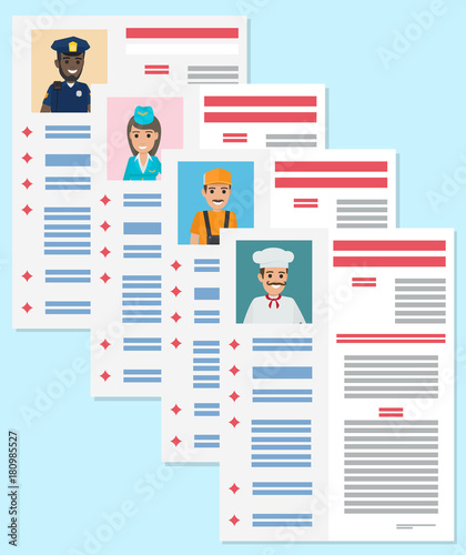 Career information leaflet flat vector concept
