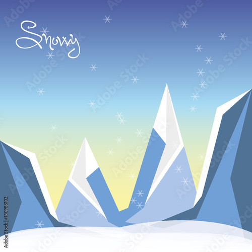 alps with snow icon colorful design vector illustration