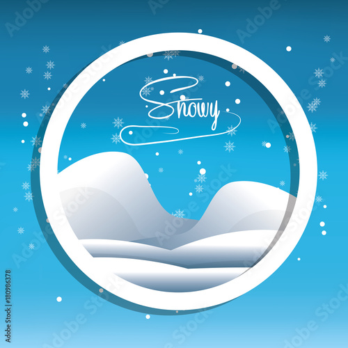 alps with snow icon colorful design vector illustration