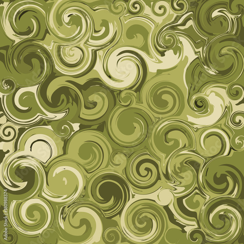 Abstract pattern with swirling elements camouflage color