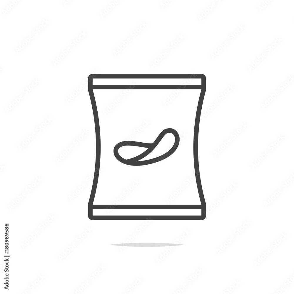 Potato chips bag icon vector Stock Vector Adobe Stock