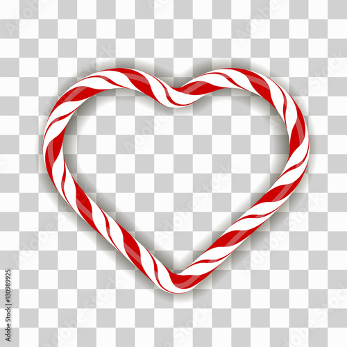 Sweet Striped Candy Heart Frame