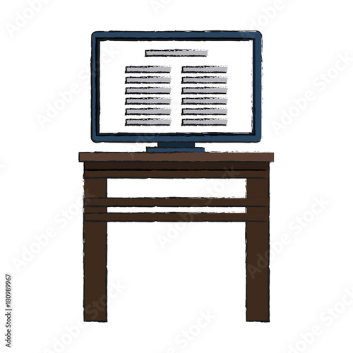 Tv on desk