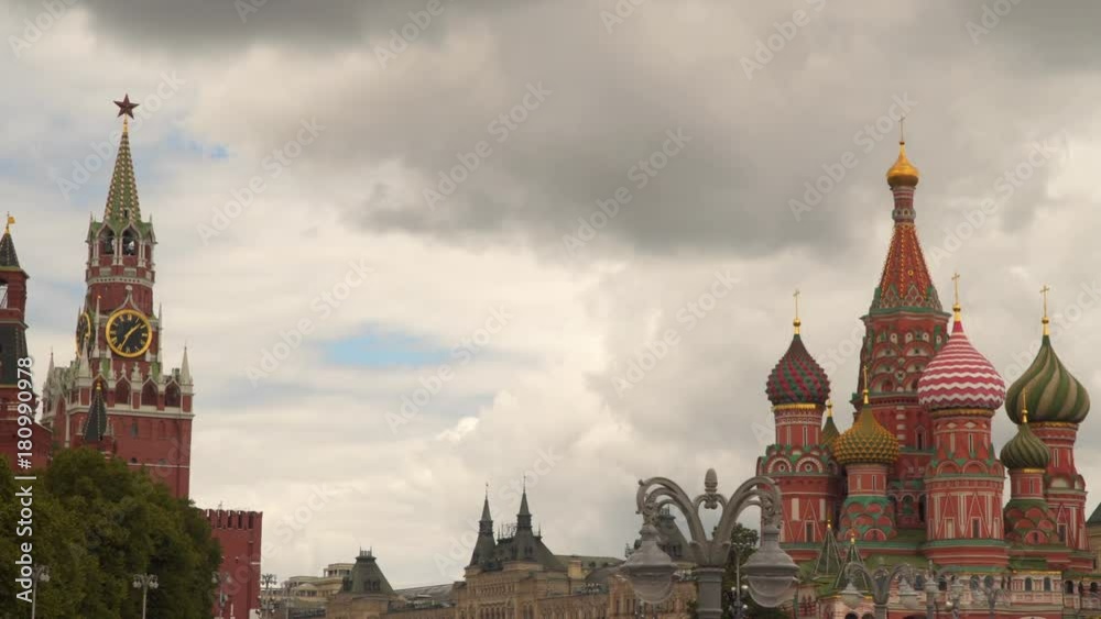 The Cathedral of St. Basil the Blessed and the Spassky Tower