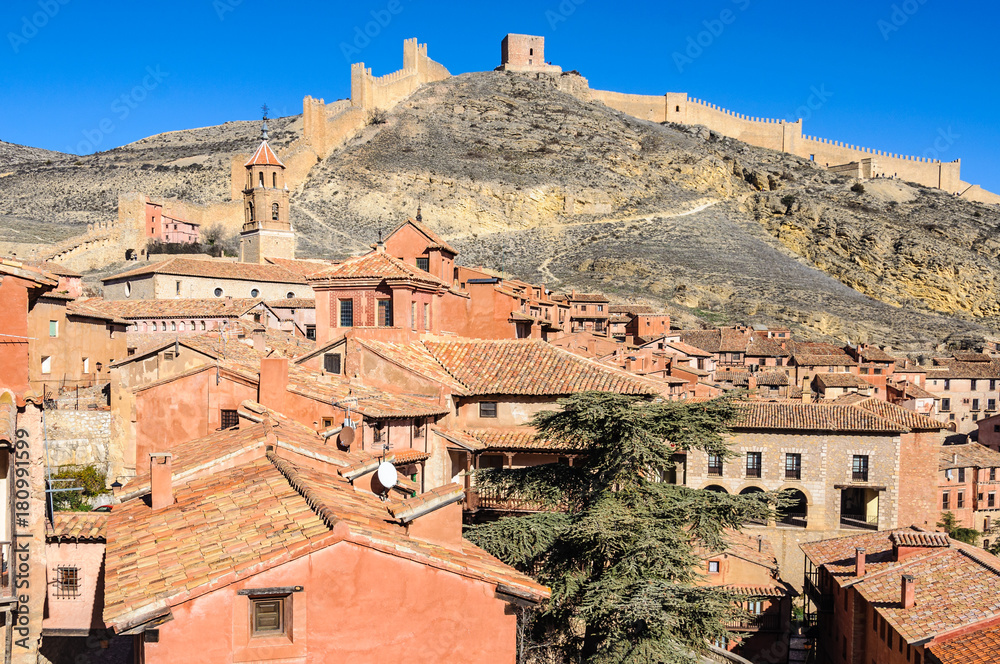 Naklejka premium Side view in Albarracín, Spain