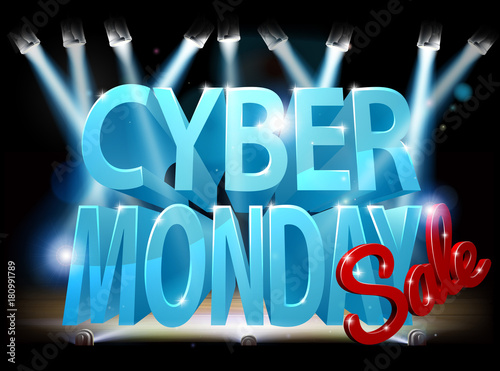 Cyber Monday Sale Stage Sign