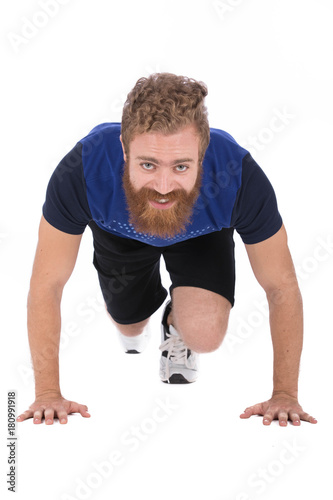 Beard young athlete