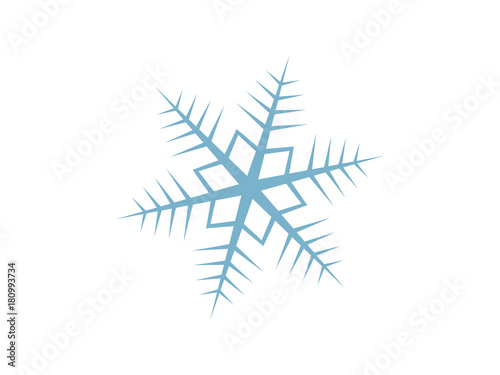 Winter Filigree Detailed Snowflake Digital Illustration - Graphic Design 
