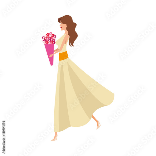 Beautiful bride with dress
