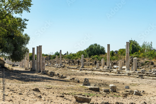 ruins of an ancient greek temple in Turkey
