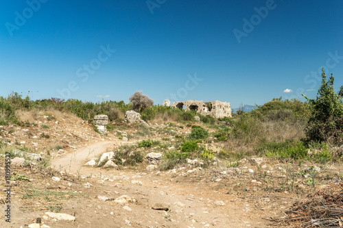 ruins of an ancient greek buildings in Turkey