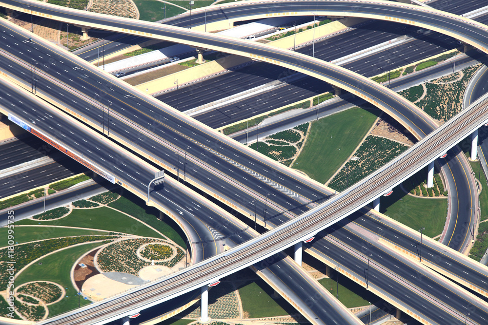 Fototapeta premium Car free highways