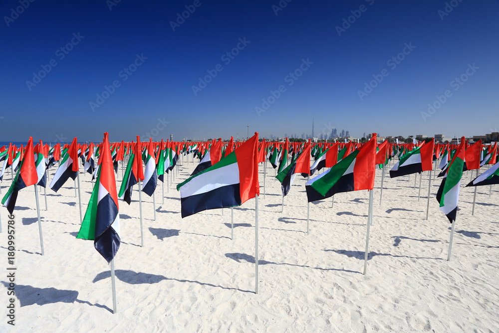 Obraz premium Flags of United Arab Emirates