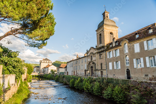 Les Récollets church in Saint Céré France at sunset photo