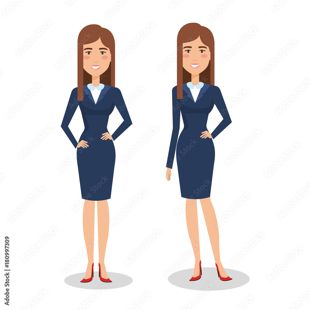 elegant business woman in different pose elegant business woman in different pose
