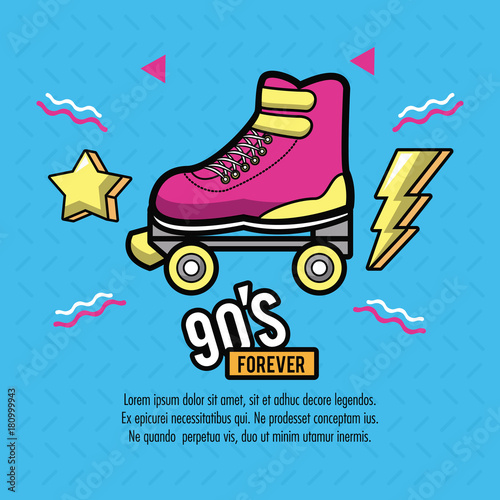 90s forever design icon vector illustration graphic design