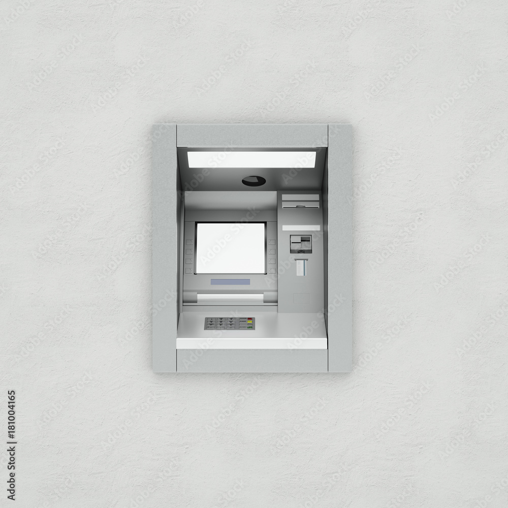 ATM Maschine an einer Wand ATM Maschine an einer Wand