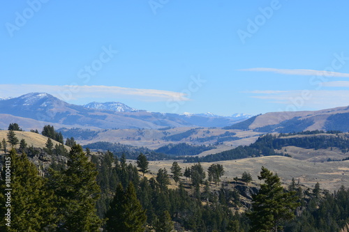 Range, trees and mountains