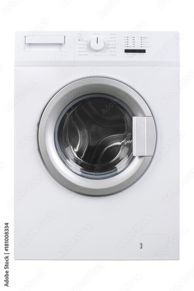 Isolated washing machine on a white background Isolated washing machine on a white background