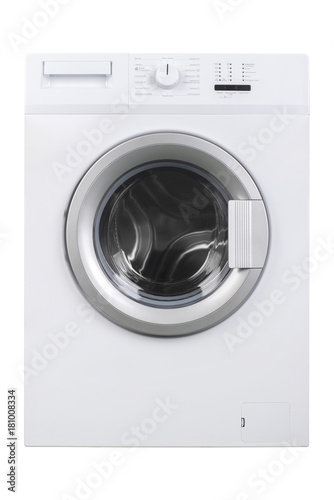 Isolated washing machine on a white background
