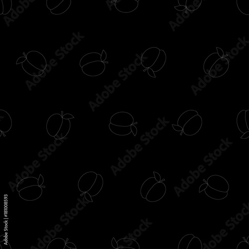 Black Peach Seamless on Bla...