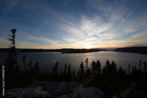 sunset Au sommet du Fjord