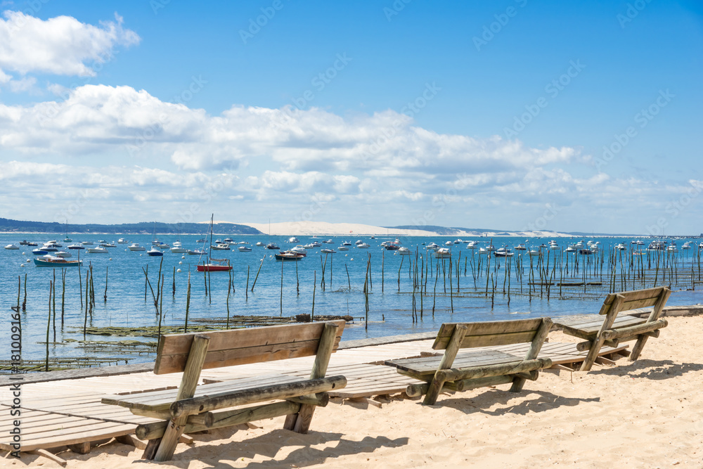 CAP FERRET (bassin d'Arcachon, France), vue sur la dune du Pilat