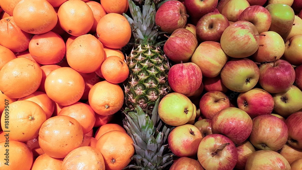 Apples and oranges and pineapples on the market